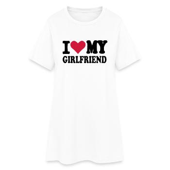 I love my girlfriend - amie - Robe T-shirt Femme - blanc - Devant