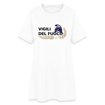 vigili del fuoco oro - Frauen T-Shirt-Kleid - Weiß - Vorne