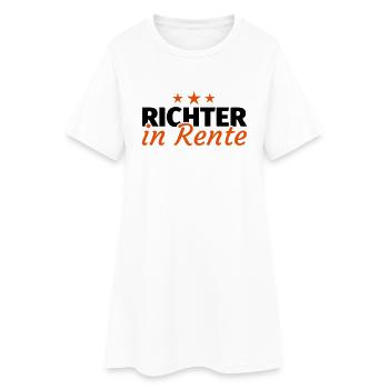 Richter Rente Ruhestand Geschenk - Frauen T-Shirt-Kleid - Weiß - Vorne