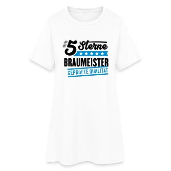 5Sterne Braumeister - Frauen T-Shirt-Kleid - Weiß - Vorne