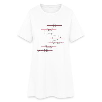 C++ - SIMPLE - Frauen T-Shirt-Kleid - Weiß - Vorne