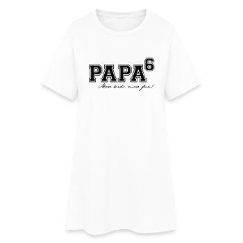 Papa hoch 6 - Frauen T-Shirt-Kleid - Weiß - Vorne