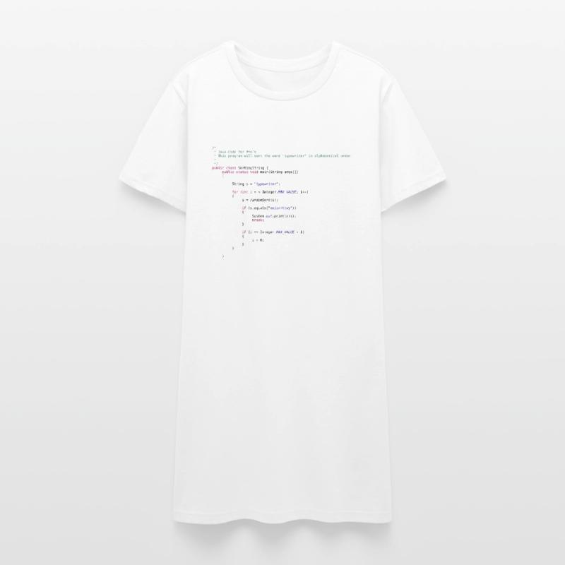code Java drôle pour trier Robe T-shirt Femme