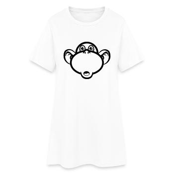 Amusant drôle de singe stupide - Robe T-shirt Femme - blanc - Devant