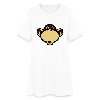 Amusant drôle de singe stupide - Robe T-shirt Femme - blanc - Devant