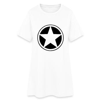 STERN - Frauen T-Shirt-Kleid - Weiß - Vorne