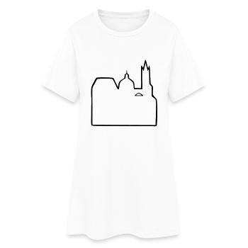 Aachen Cathédrale d'Aix - Robe T-shirt Femme - blanc - Devant