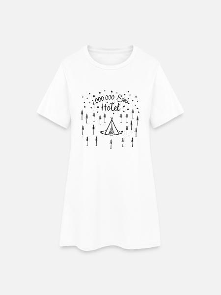 Camping 1.000.000 Millionen Sterne Hotel Camper - Frauen T-Shirt-Kleid - Weiß
