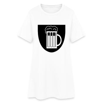 Ritter des Bieres - Frauen T-Shirt-Kleid - Weiß - Vorne