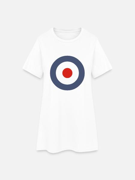 Mod Target Fussball Football World Champion - Frauen T-Shirt-Kleid - Weiß
