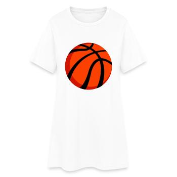 B-Ball - Frauen T-Shirt-Kleid - Weiß - Vorne