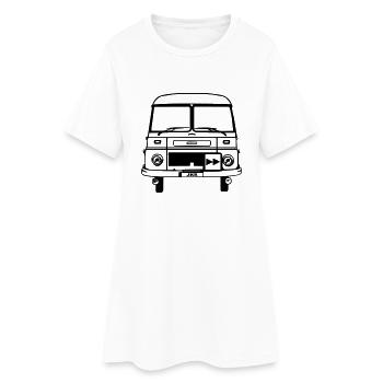 DDR - Bus - Robur - Kinobus - Jugendkulturring - Frauen T-Shirt-Kleid - Weiß - Vorne