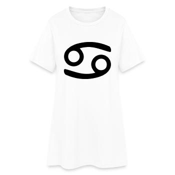 Krebs Sternzeichen - Frauen T-Shirt-Kleid - Weiß - Vorne