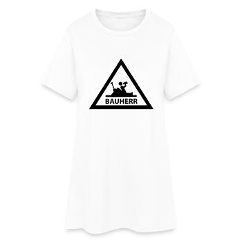 bauherr - Frauen T-Shirt-Kleid - Weiß - Vorne