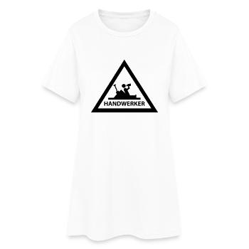 handwerker - Frauen T-Shirt-Kleid - Weiß - Vorne