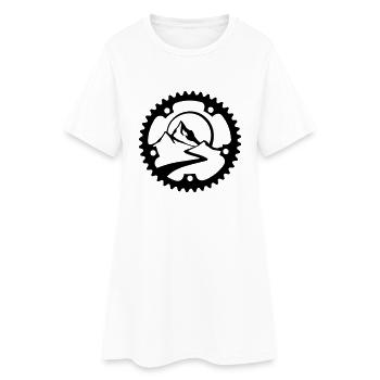 fahrradkranz_mit_landschaft - Frauen T-Shirt-Kleid - Weiß - Vorne