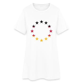 europe étoiles cercle 3 couleurs Allemagne nation - Robe T-shirt Femme - blanc - Devant
