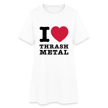 I Love Thrash Metal 2 - Frauen T-Shirt-Kleid - Weiß - Vorne