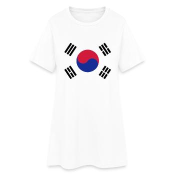 Korean Flag - Frauen T-Shirt-Kleid - Weiß - Vorne