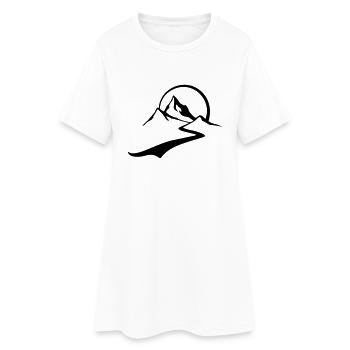 berg_tour - Frauen T-Shirt-Kleid - Weiß - Vorne
