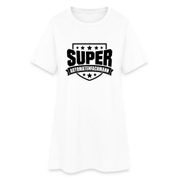 Super Automatenfachmann - Frauen T-Shirt-Kleid - Weiß - Vorne
