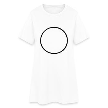 Runder Kreis 1 dünn - Frauen T-Shirt-Kleid - Weiß - Vorne