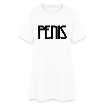 Penis Cliché - Frauen T-Shirt-Kleid - Weiß - Vorne