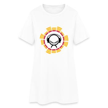 equalizer - Frauen T-Shirt-Kleid - Weiß - Vorne