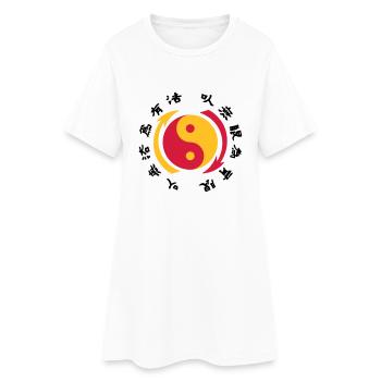 JKD Core Logo - Frauen T-Shirt-Kleid - Weiß - Vorne
