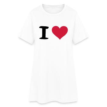 i heart - Robe T-shirt Femme - blanc - Devant