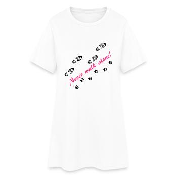 Never walk alone - Frauen T-Shirt-Kleid - Weiß - Vorne