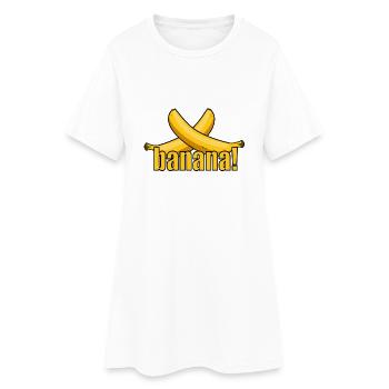banane! - Robe T-shirt Femme - blanc - Devant