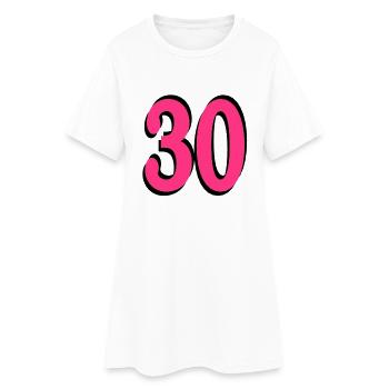 30 Anniversaire - Robe T-shirt Femme - blanc - Devant