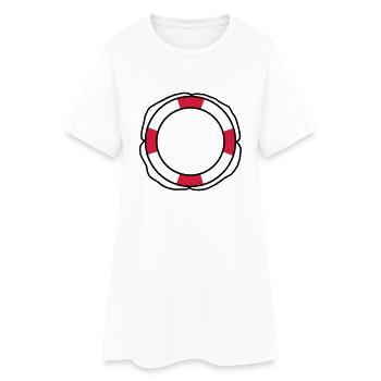 Bouée de sauvetage - V2 - Robe T-shirt Femme - blanc - Devant