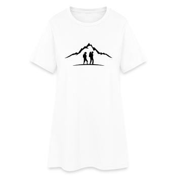 Sport - Berge Wanderer - Frauen T-Shirt-Kleid - Weiß - Vorne
