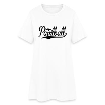 paintball - Frauen T-Shirt-Kleid - Weiß - Vorne