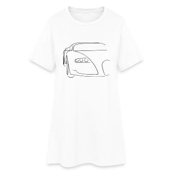 Race Car Tribal - Frauen T-Shirt-Kleid - Weiß - Vorne