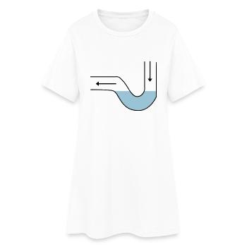 Plombier - Robe T-shirt Femme - blanc - Devant