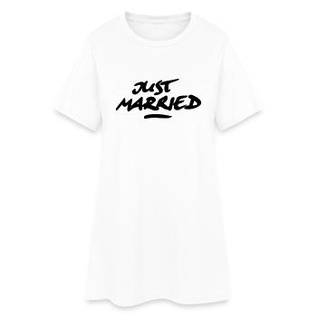 just married 1C - Frauen T-Shirt-Kleid - Weiß - Vorne