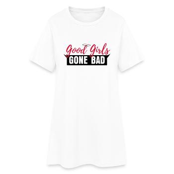 Good Girls Gone Bad - Frauen T-Shirt-Kleid - Weiß - Vorne
