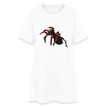 spinnen - Frauen T-Shirt-Kleid - Weiß - Vorne