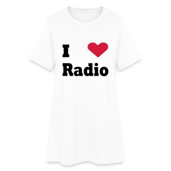 I love radio - Robe T-shirt Femme - blanc - Devant