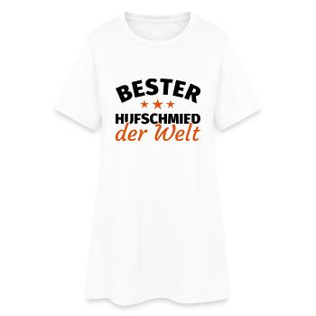 Hufschmied - Frauen T-Shirt-Kleid - Weiß - Vorne