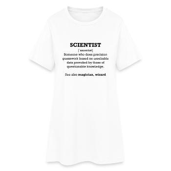 Scientist - wizard - Frauen T-Shirt-Kleid - Weiß - Vorne