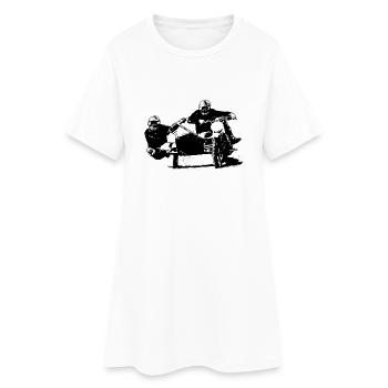 Sidecar Moto Cross - Frauen T-Shirt-Kleid - Weiß - Vorne