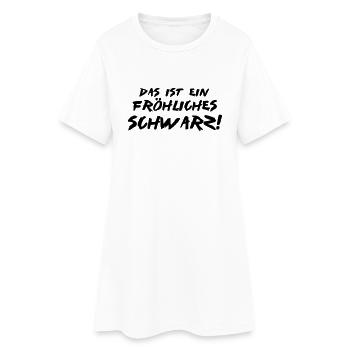 das ist ein fröhliches schwarz - Frauen T-Shirt-Kleid - Weiß - Vorne
