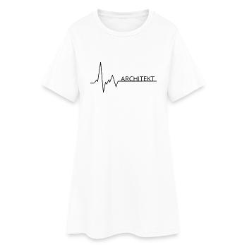 herzschlag architekt - Frauen T-Shirt-Kleid - Weiß - Vorne