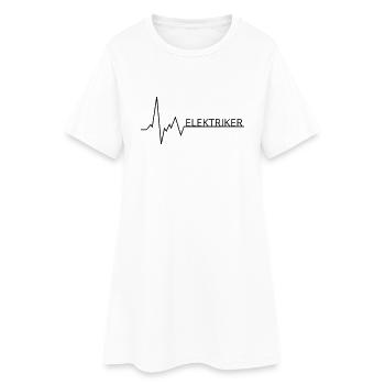 herzschlag elektriker - Frauen T-Shirt-Kleid - Weiß - Vorne