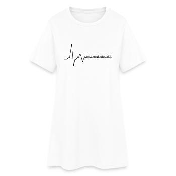 herzschlag maschinenbauer - Frauen T-Shirt-Kleid - Weiß - Vorne