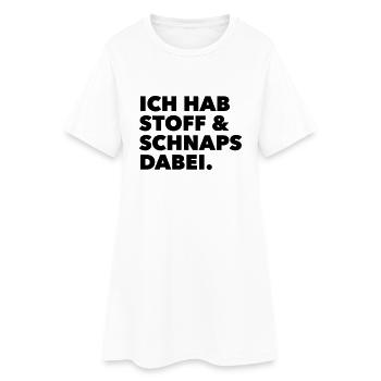 stoff & schnaps - Frauen T-Shirt-Kleid - Weiß - Vorne
